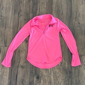 Under Armour Neon Pink Quarter-Zip Top